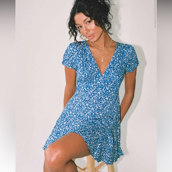 THE STING MINI DRESS BLUE - Picture 1 of 13